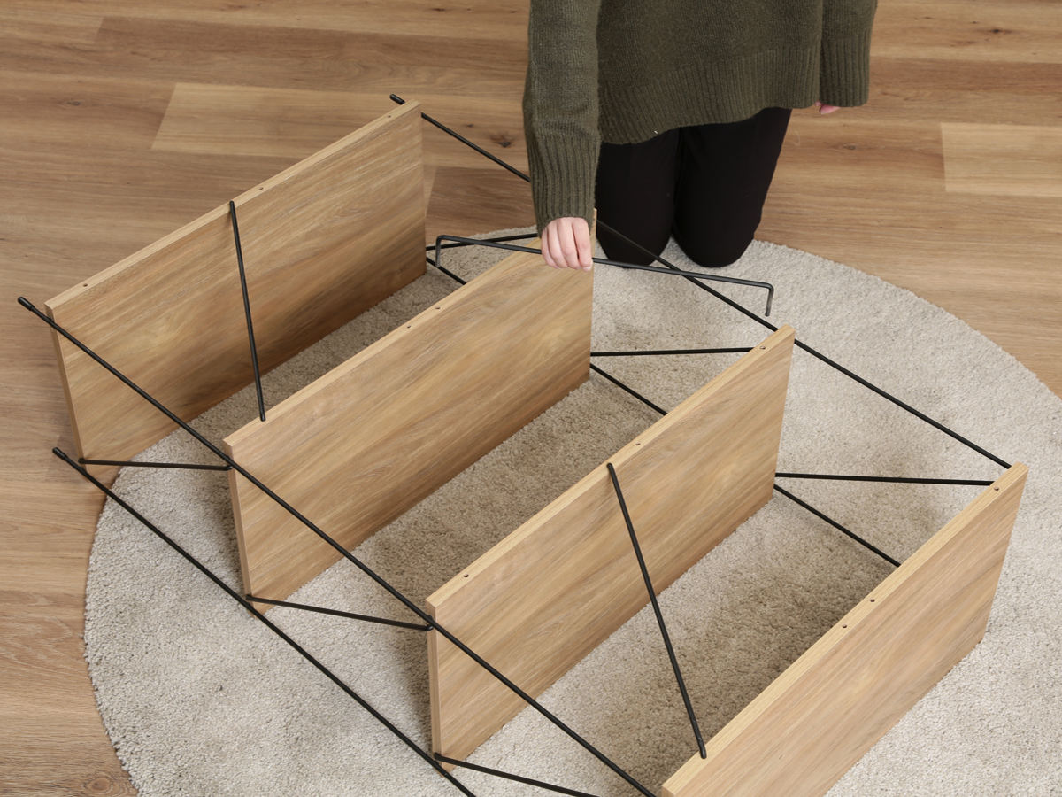 オープンラック 幅62cm 4段 簡単組み立て ワイヤーラック EZBO （ 工具不要 シェルフ ラック 棚 収納 ディスプレイラック 飾り棚 ） | 不二貿易 | 18