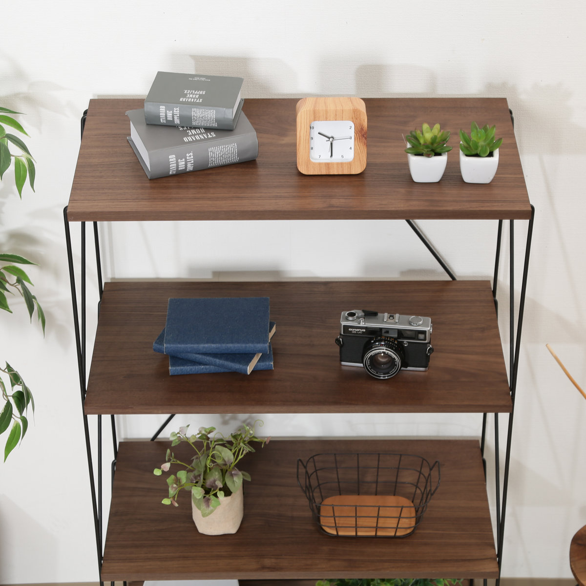 オープンラック 幅62cm 4段 簡単組み立て ワイヤーラック EZBO （ 工具不要 シェルフ ラック 棚 収納 ディスプレイラック 飾り棚 ） | 不二貿易 | 11