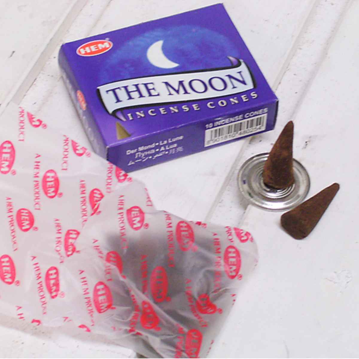お香 HEM コーン ムーン （ ヘム インド インセンス 簡易皿付き コーン
