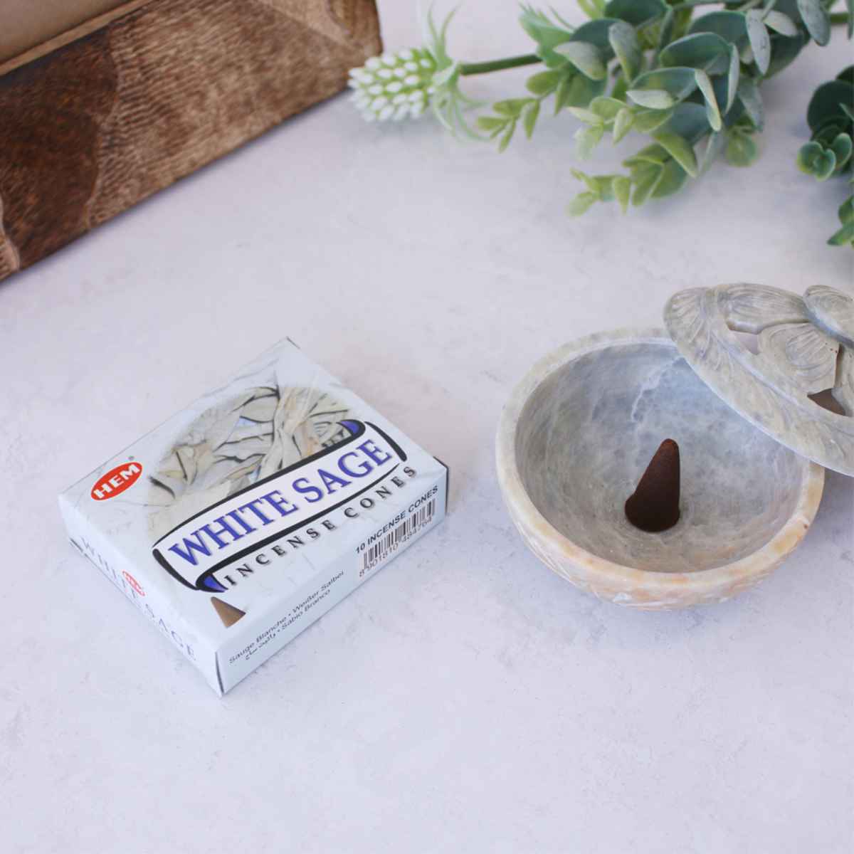 ★数量限定セット④★お香立て付【２００gホワイトセージ✴HEM社インセンス４種♥ HEM お香 プレシャス ホワイトセージ香 HEM PRECIOUS WHITE SAGE 浄化