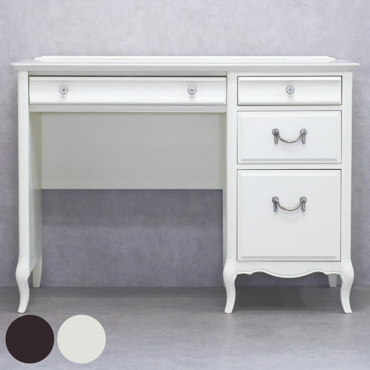 東海家具工業 デスク ミラーナ 幅100cm 木製 猫脚 コンセント （ 机