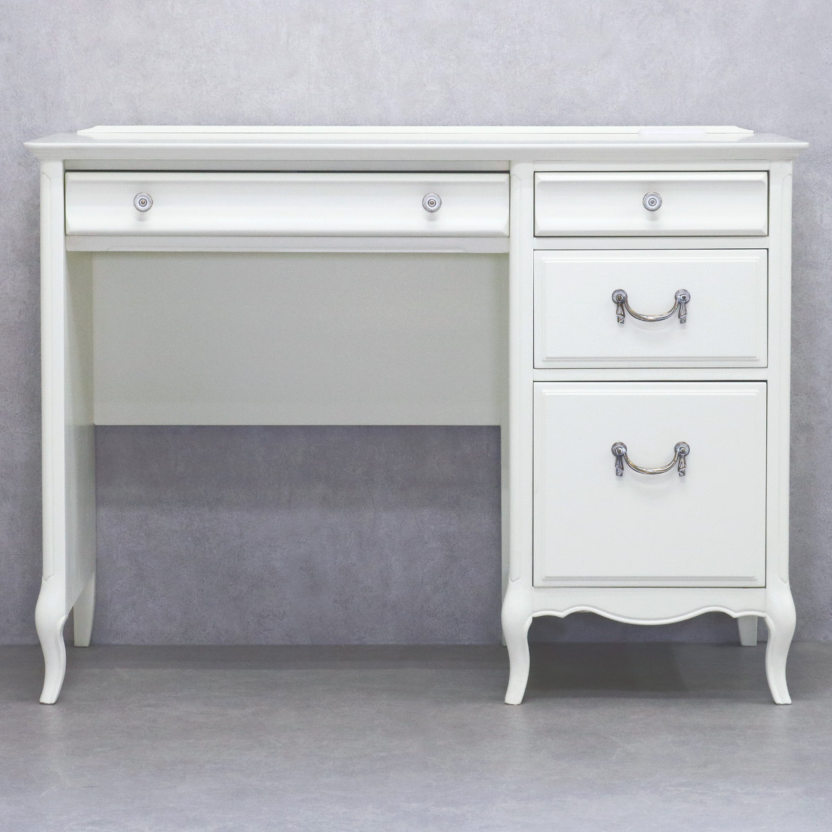 東海家具工業 デスク ミラーナ 幅100cm 木製 猫脚 コンセント （ 机