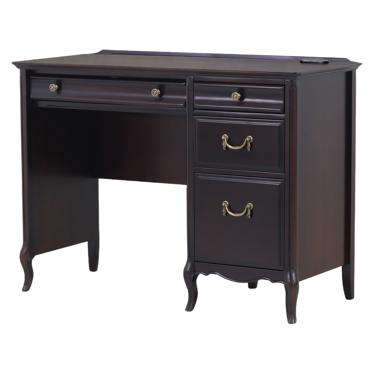 東海家具工業 デスク ミラーナ 幅100cm 木製 猫脚 コンセント （ 机