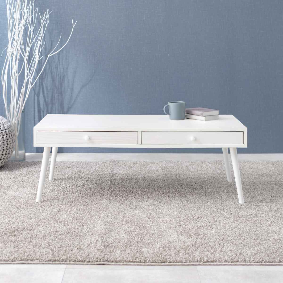 HAGiHARA（萩原） センターテーブル 幅100cm 引き出し2個 木製