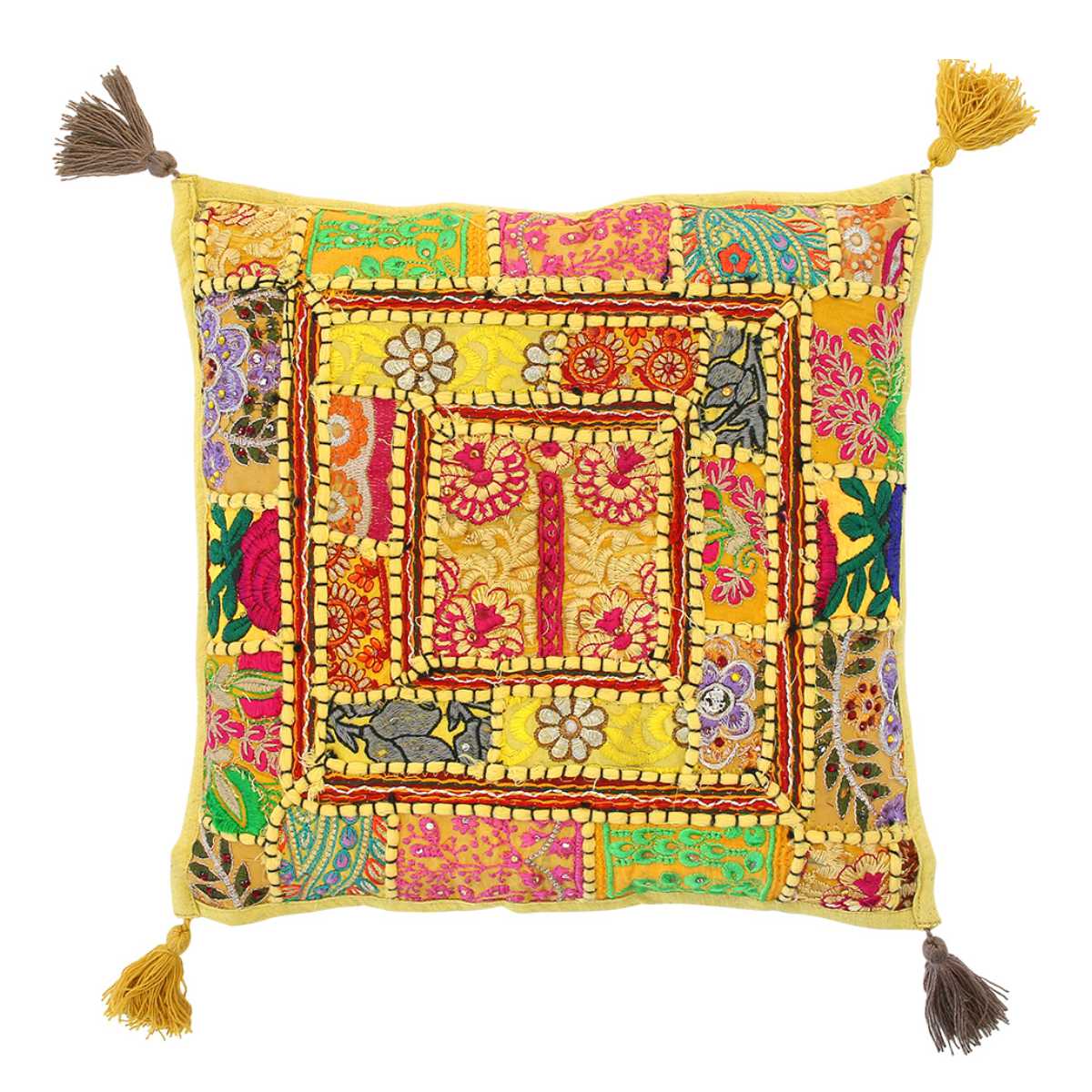 【60％OFF】 チェアパッド カンバディアパッチ 四角 33×33cm SQチェアパッド 家具