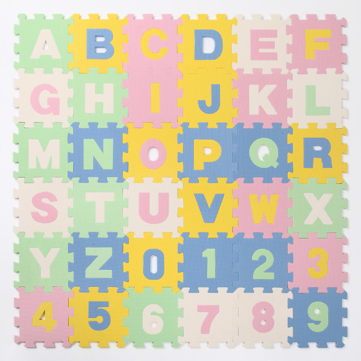 ジョイントマット 17×17cm 英数字パズルマット 36枚組 （ マット