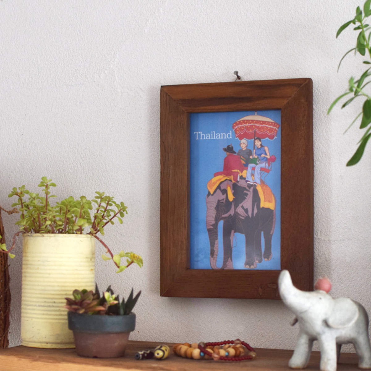 フォトフレーム 廃材フォトフレーム ブラウン 壁掛け 木製 （ 写真立て