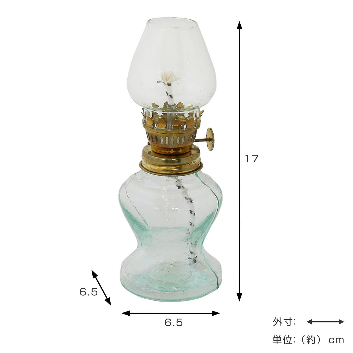 オイルランプ ガラス （ ランプ ガラスランプ テーブルランプ 照明 アンティーク調 おしゃれ アウトドア 屋内 室内 屋外 卓上 ）