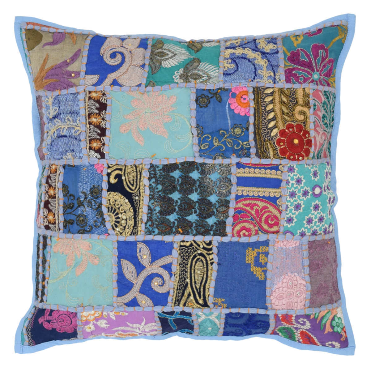 クッションカバー カンバディアパッチ 45×45cm （ クッション カバー