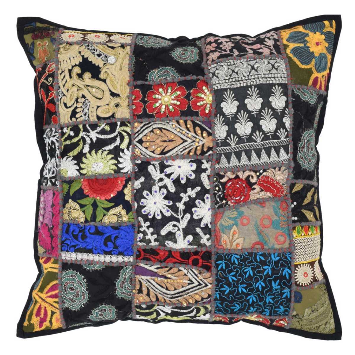 クッションカバー カンバディアパッチ 45×45cm （ クッション カバー