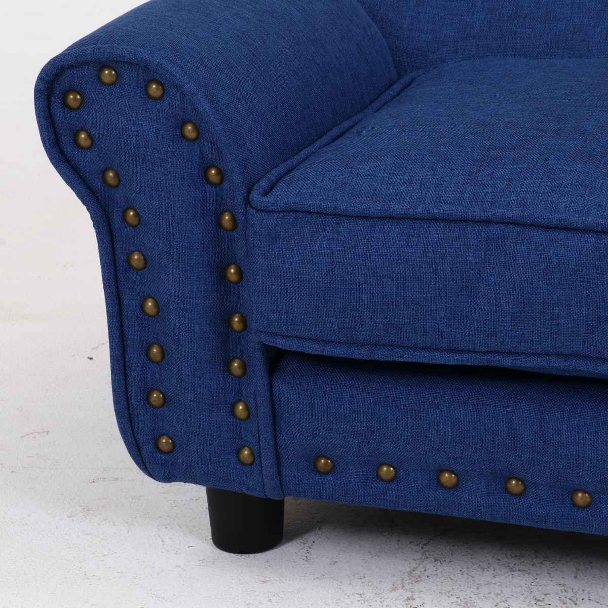 ペットソファ 幅74cm チェスターフィールド風 （ ペットベッド 犬 猫 ペット家具 ペット用 ベッド ソファー ）の画像