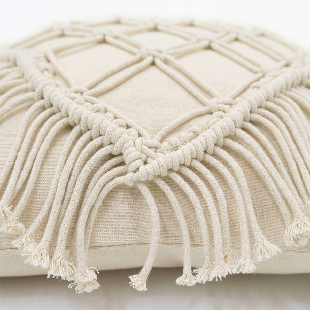 クッションカバー マクラメ ストリーム 45×45cm （ クッション カバー