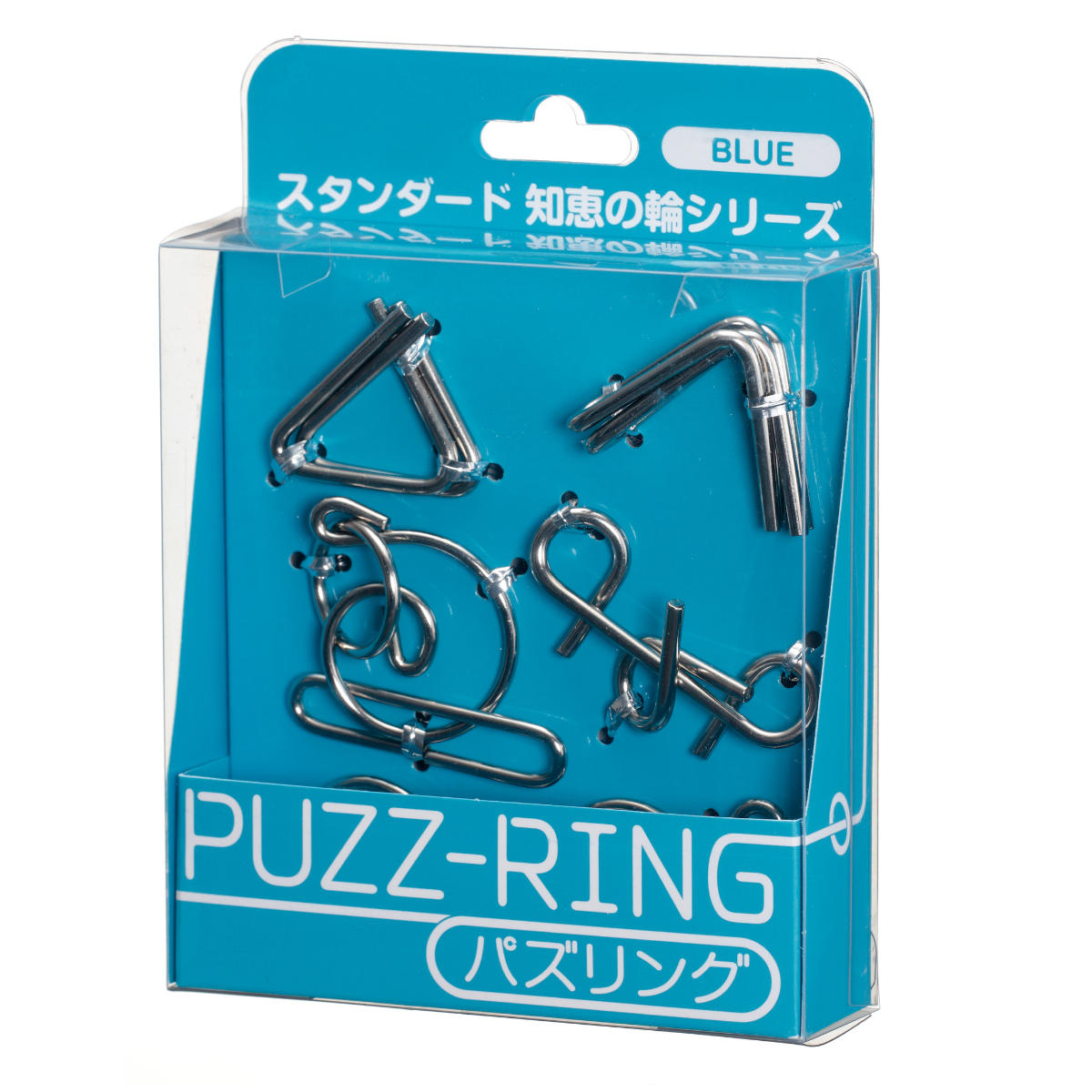 ハナヤマ 知恵の輪 パズリング ブルー （ ちえのわ 5個セット