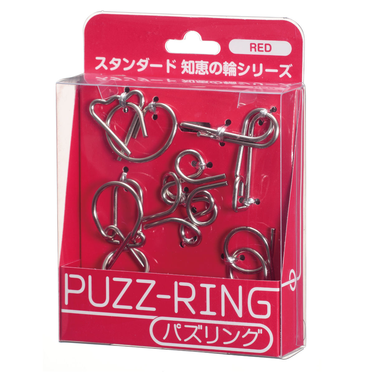 ハナヤマ 知恵の輪 パズリング レッド （ ちえのわ 5個セット