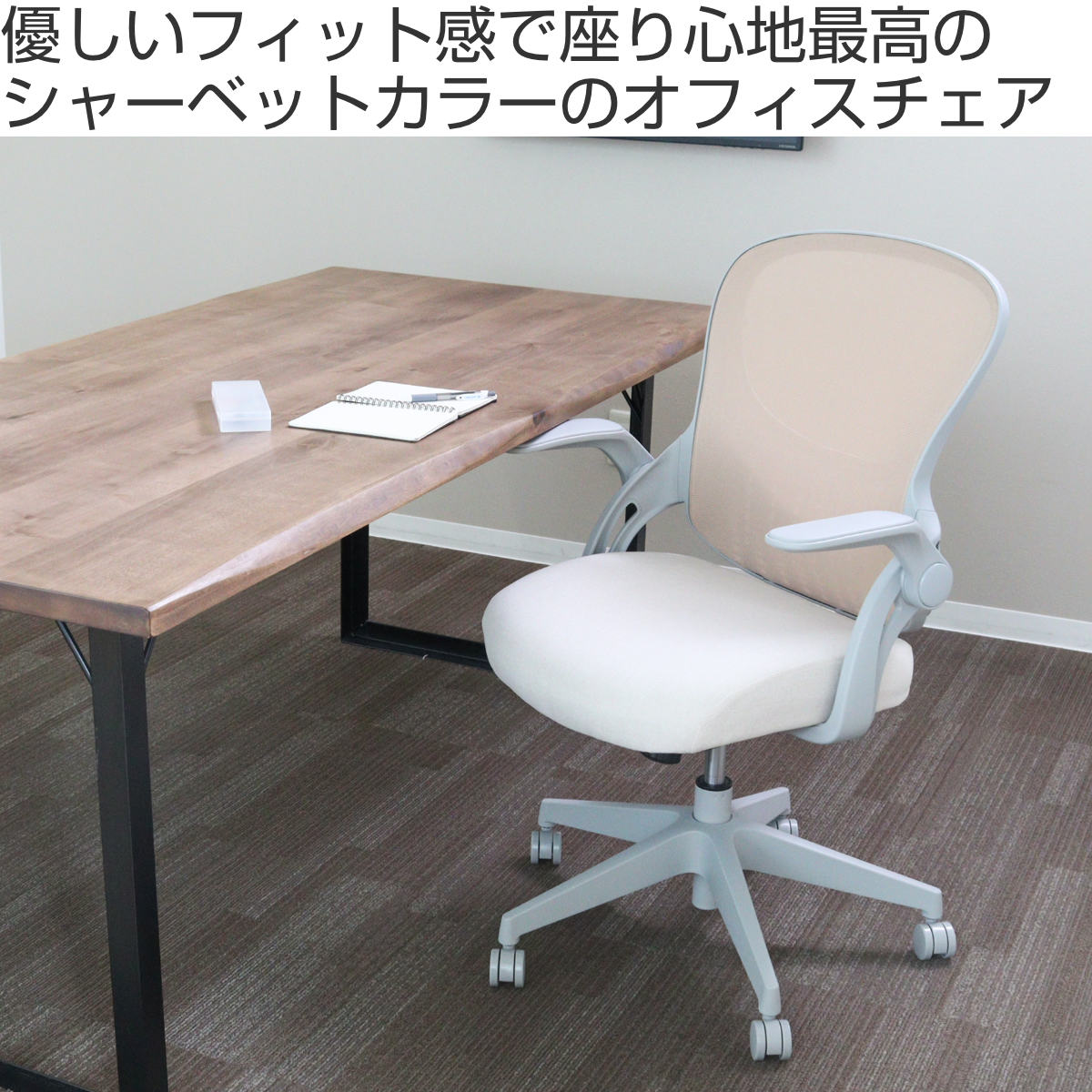 不二貿易（Fuji Boeki） オフィスチェア 座面高41〜48.5cm 高さ調節