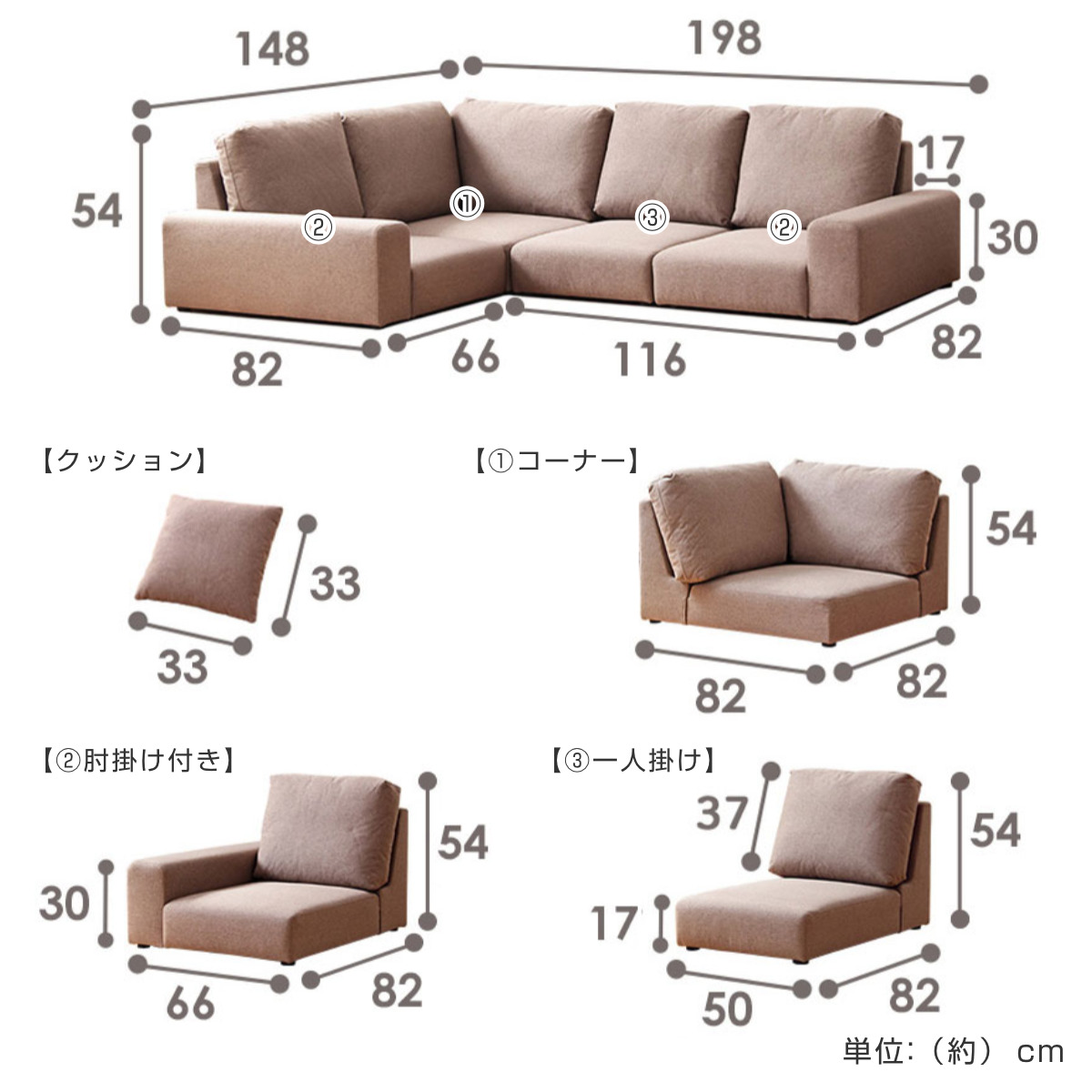 岩附 フロアソファ 幅198cm L字 コーナー （ ソファー ロータイプ l字