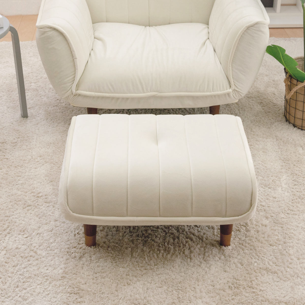 セルタン オットマン 高さ31cm ベロア スツール （ チェア 足置き