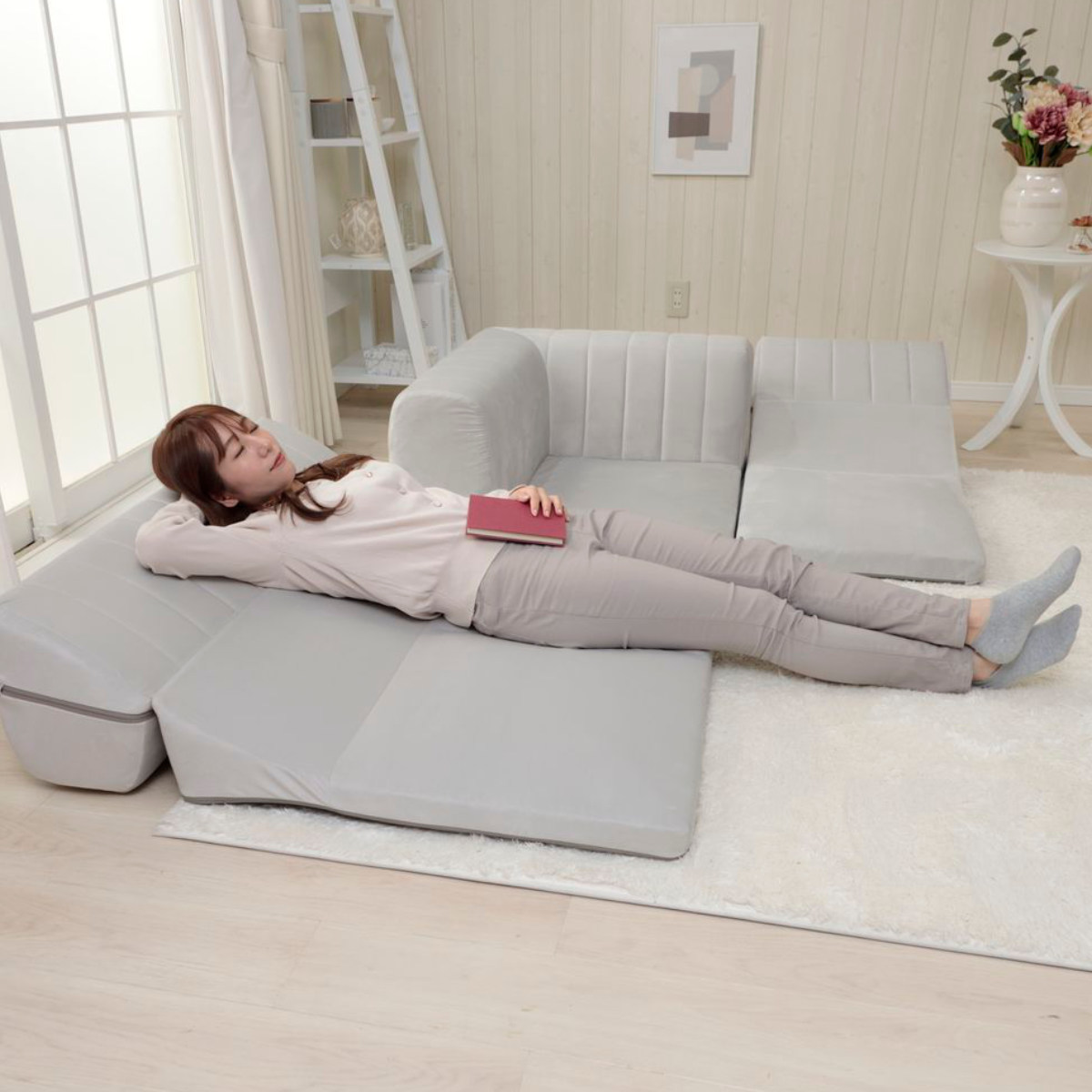 セルタン コーナーソファ 3点セット ベロア （ ローソファ フロア