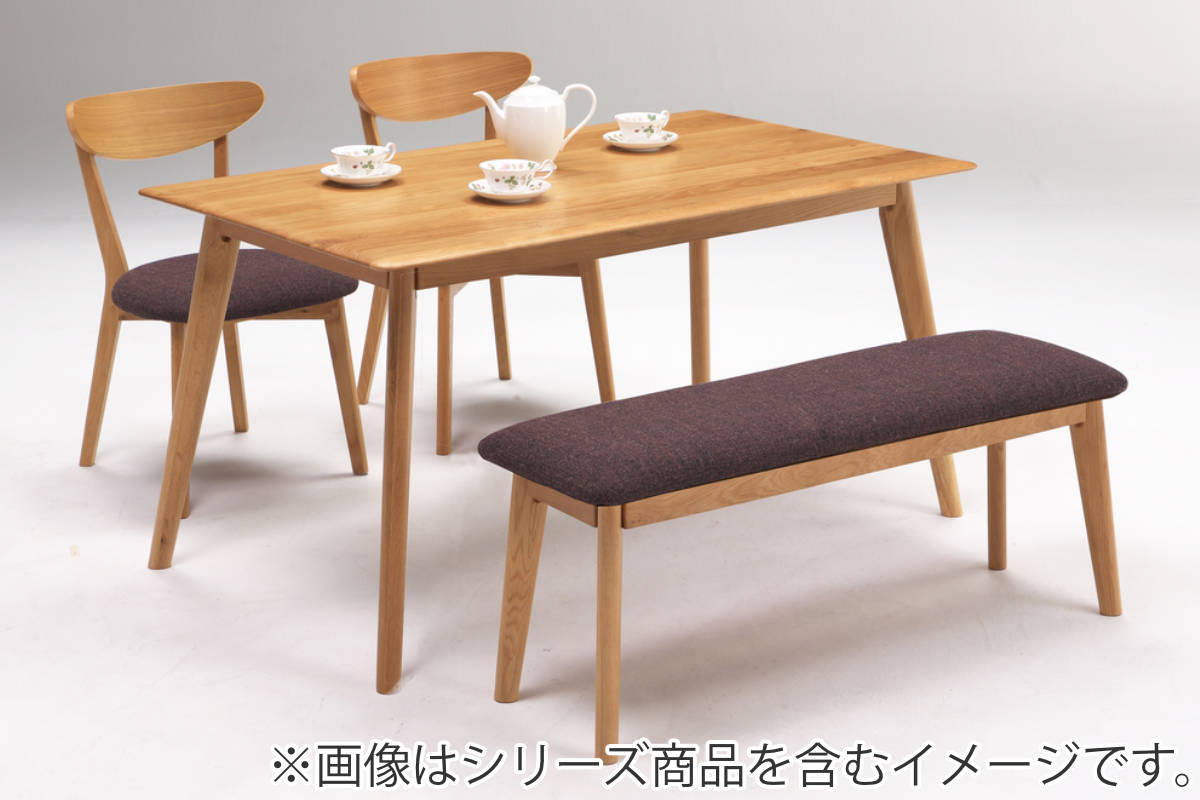 ダイニングベンチ 幅110cm ナチュラル 木製 クッション （ 開梱設置 2 