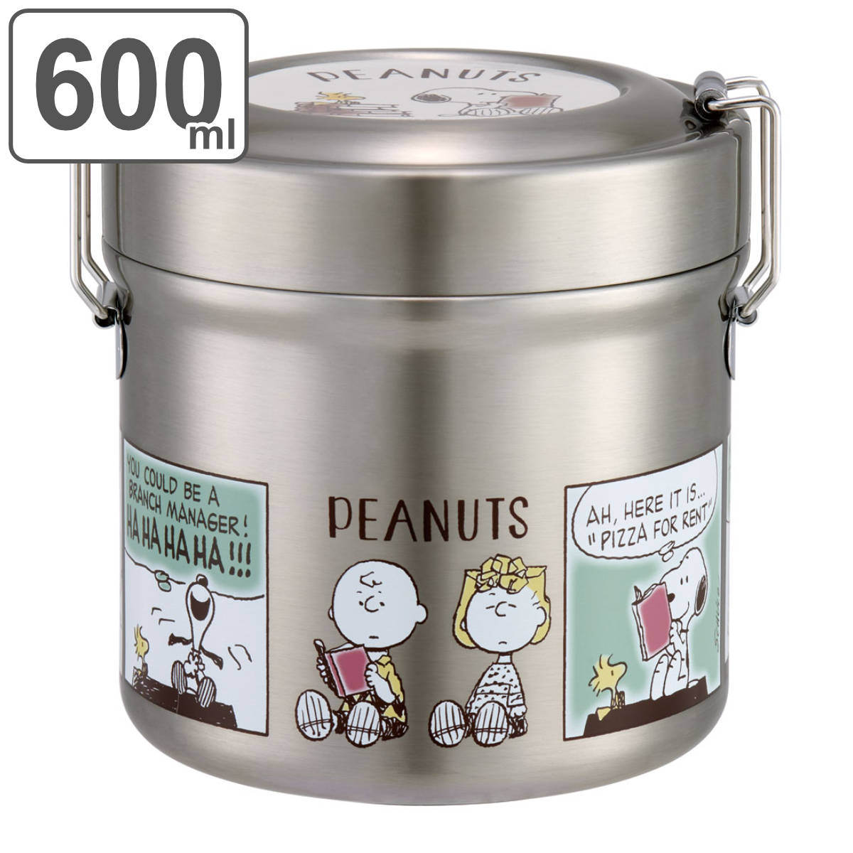 SNOOPY（スヌーピー） 弁当箱 保温 抗菌 600ml 真空ステンレス 保温