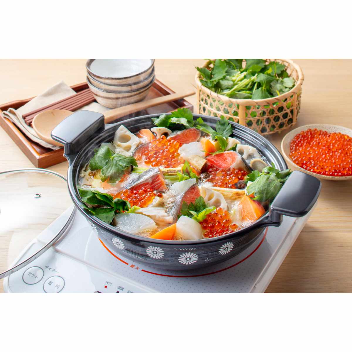 高木金属工業 季節鍋 24cm IH対応 ホーロー味わい鍋 安土 （ IH ガス火