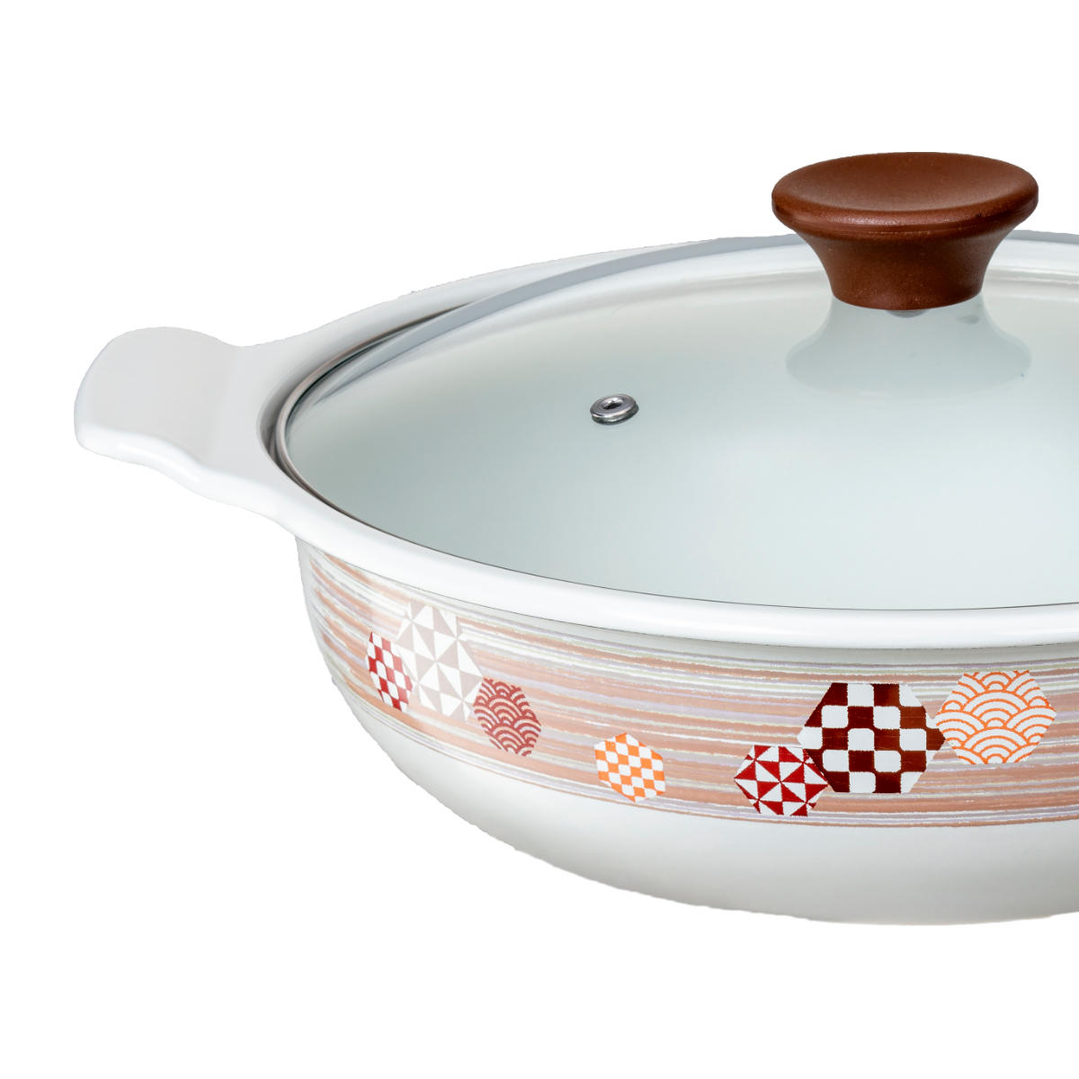 高木金属工業 季節鍋 27cm IH対応 ホーロー味わい鍋 花鼓 （ IH ガス火