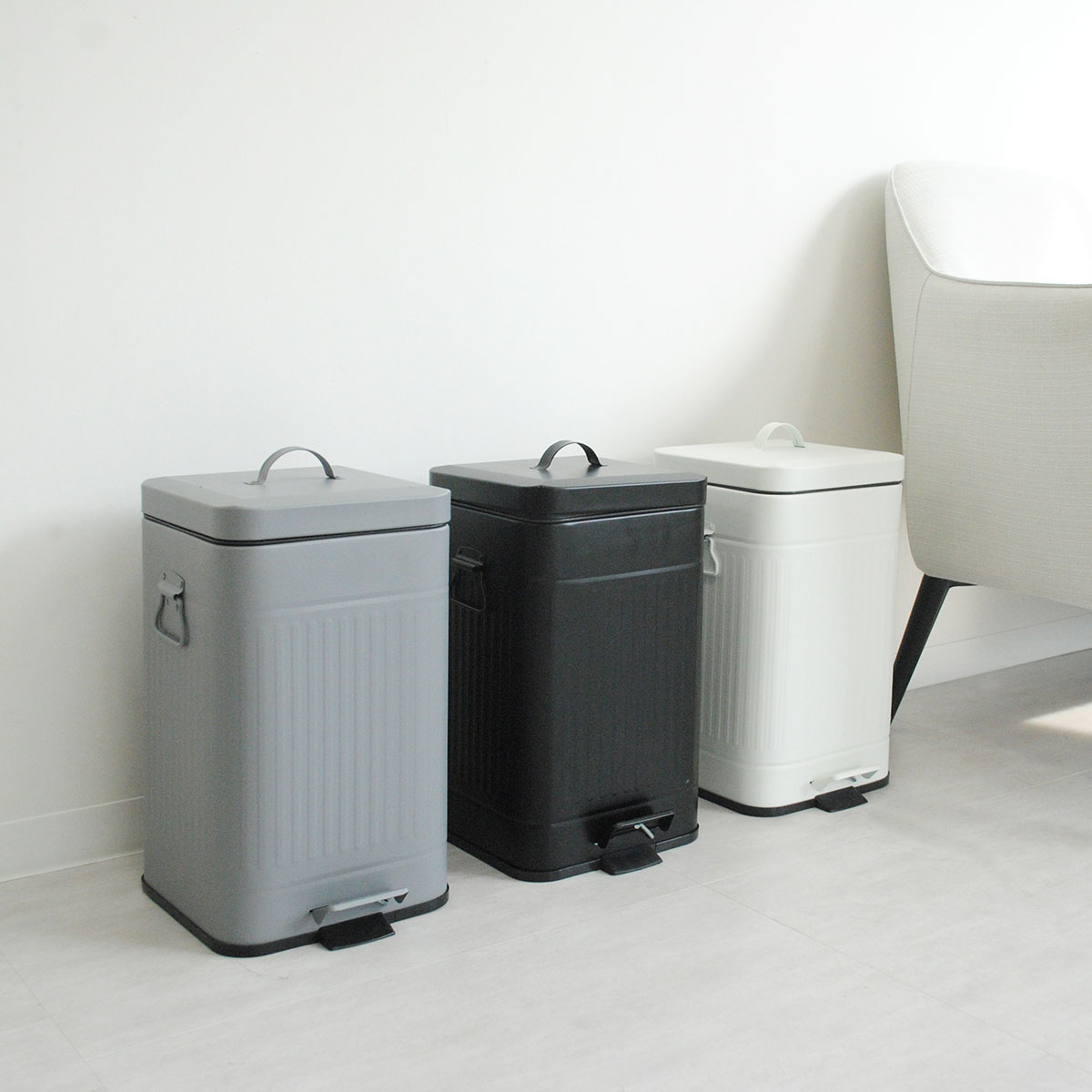 アントレックス ゴミ箱 12L Galva ペダル式 （ ごみ箱 12リットル