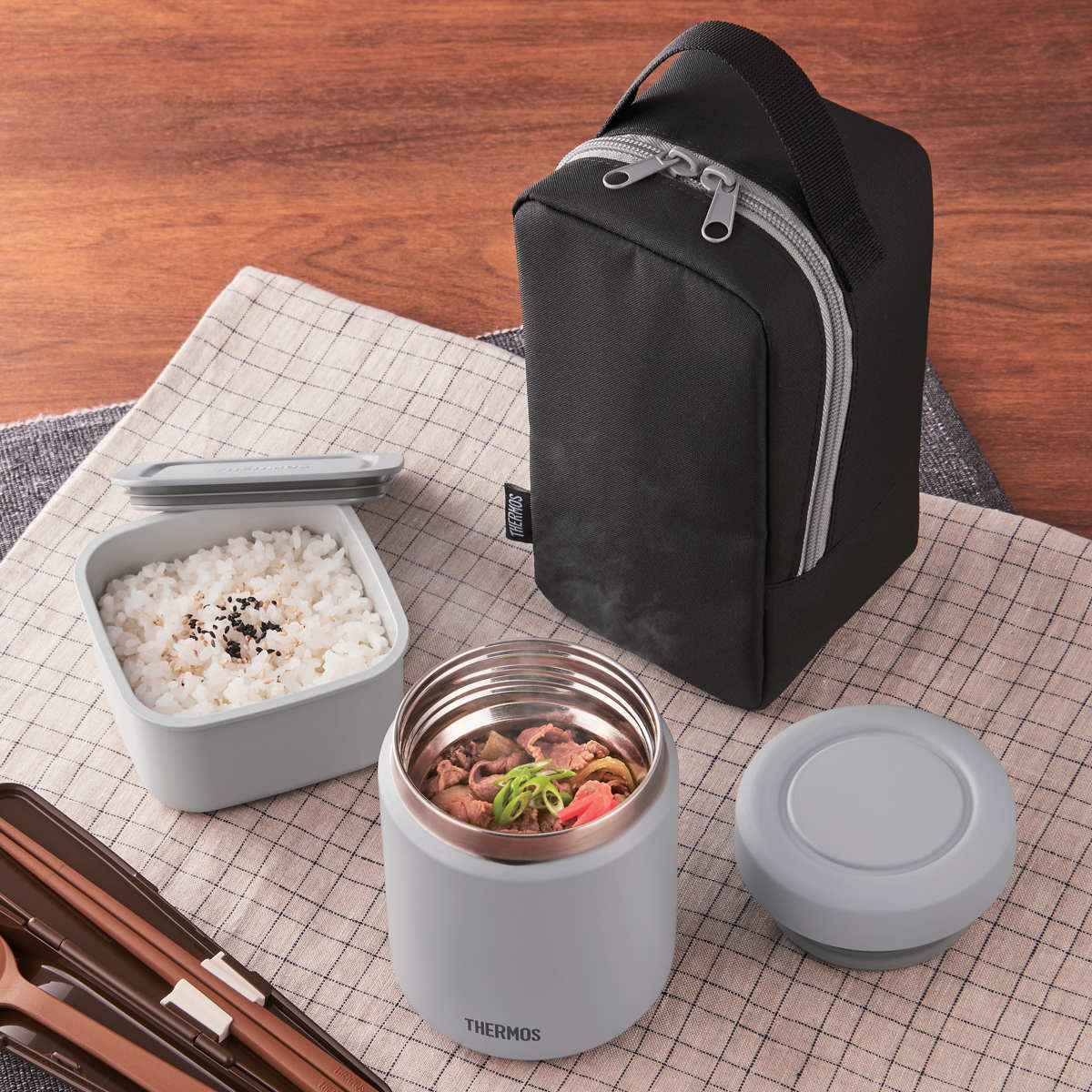 サーモス 弁当箱 保温 800ml 真空断熱スープランチセットJBY-801 （ THERMOS お弁当箱 ランチボックス 保冷 レンジ対応  食洗機対応 スープジャー 大容量 ）