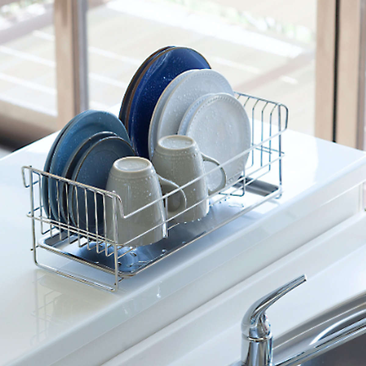 下村企販 水切りラック 水切りかご スマート TSUBAME （ 日本製