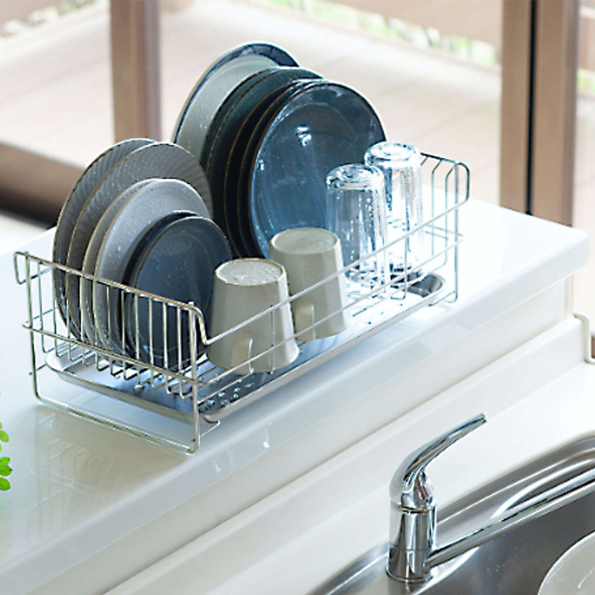 下村企販 水切りラック 水切りかご ワイド TSUBAME （ 日本製