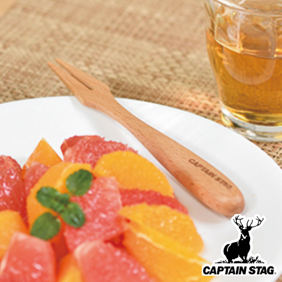 �t�H�[�N 16cm �E�b�h�u���X �ؐ� �L���v�e���X�^�b�O �i CAPTAIN STAG �J�g�����[ �j