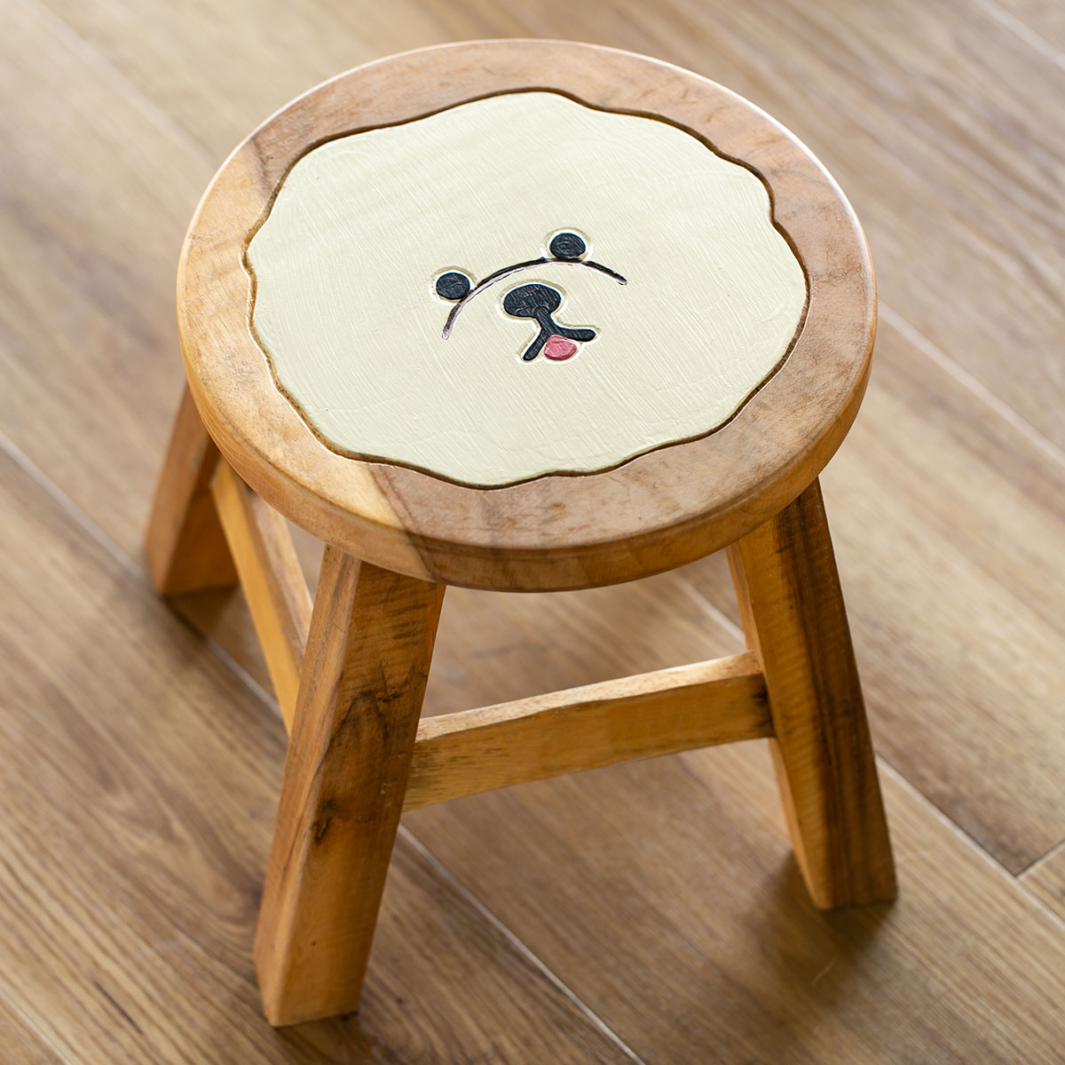 スツール ビションフリーゼ 木製 天然木 丸椅子 （ 丸 ウッドスツール