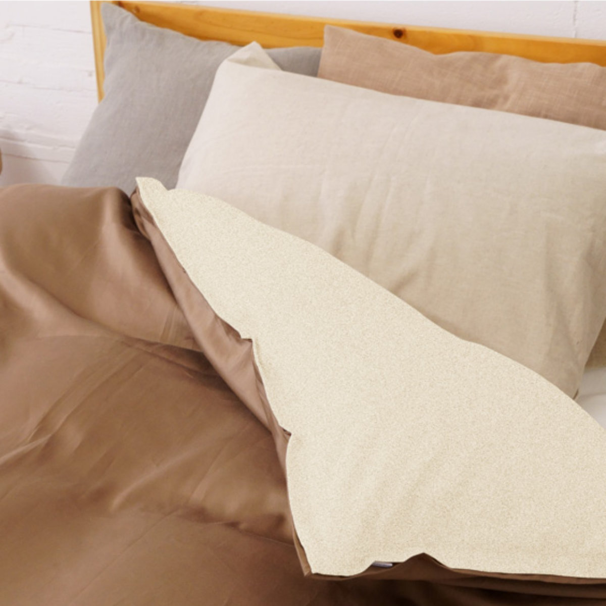 枕カバー 43×63cm用 REMOVA サテン 封筒式 （ リムーバ まくらカバー