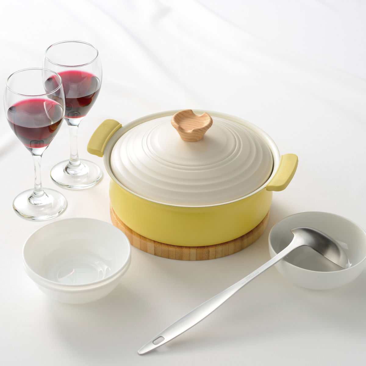 卓上鍋 20cm IH対応 軽いセラミック対応卓上鍋 （ ガス火 IH ih 対応