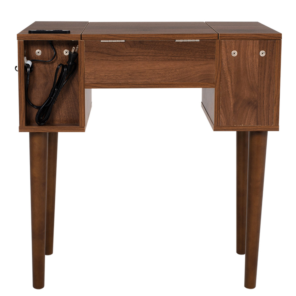 HAGiHARA（萩原） ドレッサー 幅69cm スツール 角度調節 コンセント