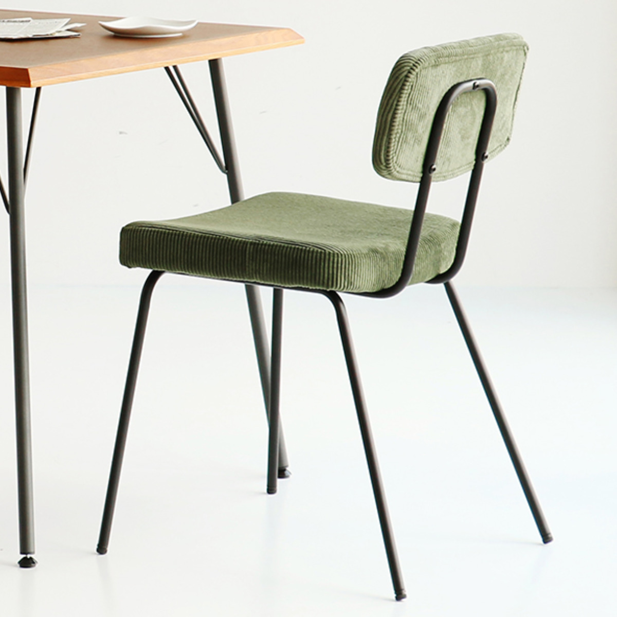 ダイニングチェア 座面高46cm RUMMY コーデュロイ （ チェア 椅子 食卓