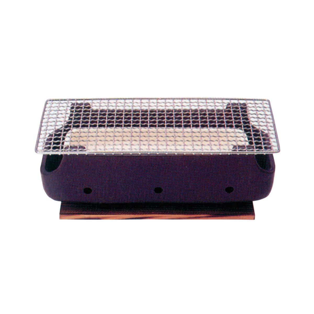 マルヨシ陶器 黒角形串焼きコンロ （ 水コンロ 炭焼きグリル 七輪 陶器