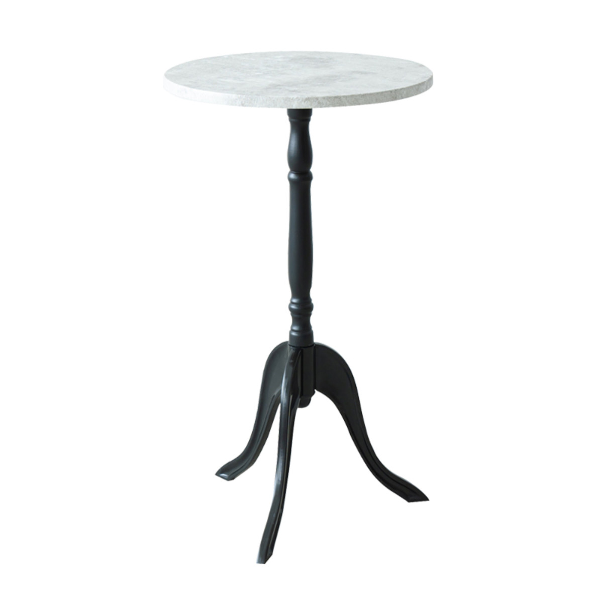 サイドテーブル 高さ52.5cm コーディサイドテーブル 大理石風 木目調 （ 丸 テーブル ミニテーブル コーヒーテーブル ナイトテーブル ）