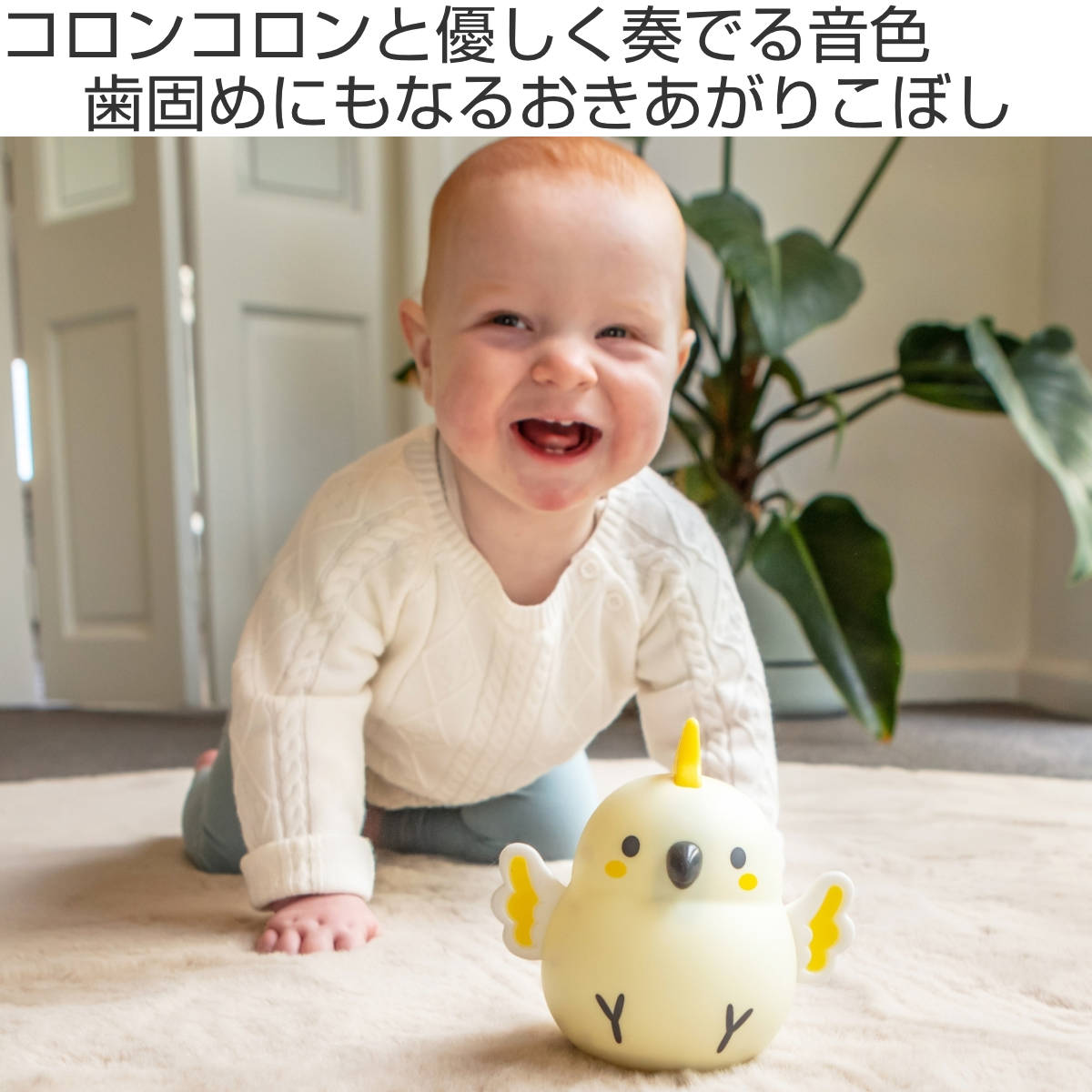 おもちゃ ベビー おきあがりこぼし ころりんインコちゃん