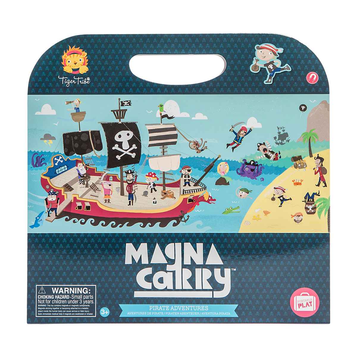 おもちゃ マグネットバッグ 海賊 （ 知育玩具 玩具 磁石 マグネット かいぞく 子供 幼児 キッズ 3歳 男の子 女の子 ）