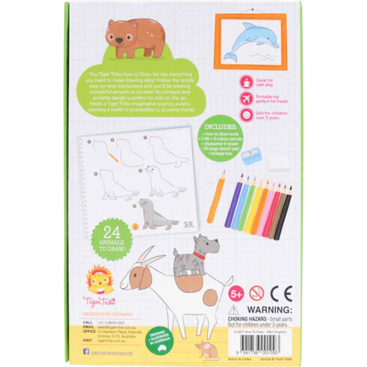 お絵描きセット イラストの描きかたノート ワイルド キングダム 5歳