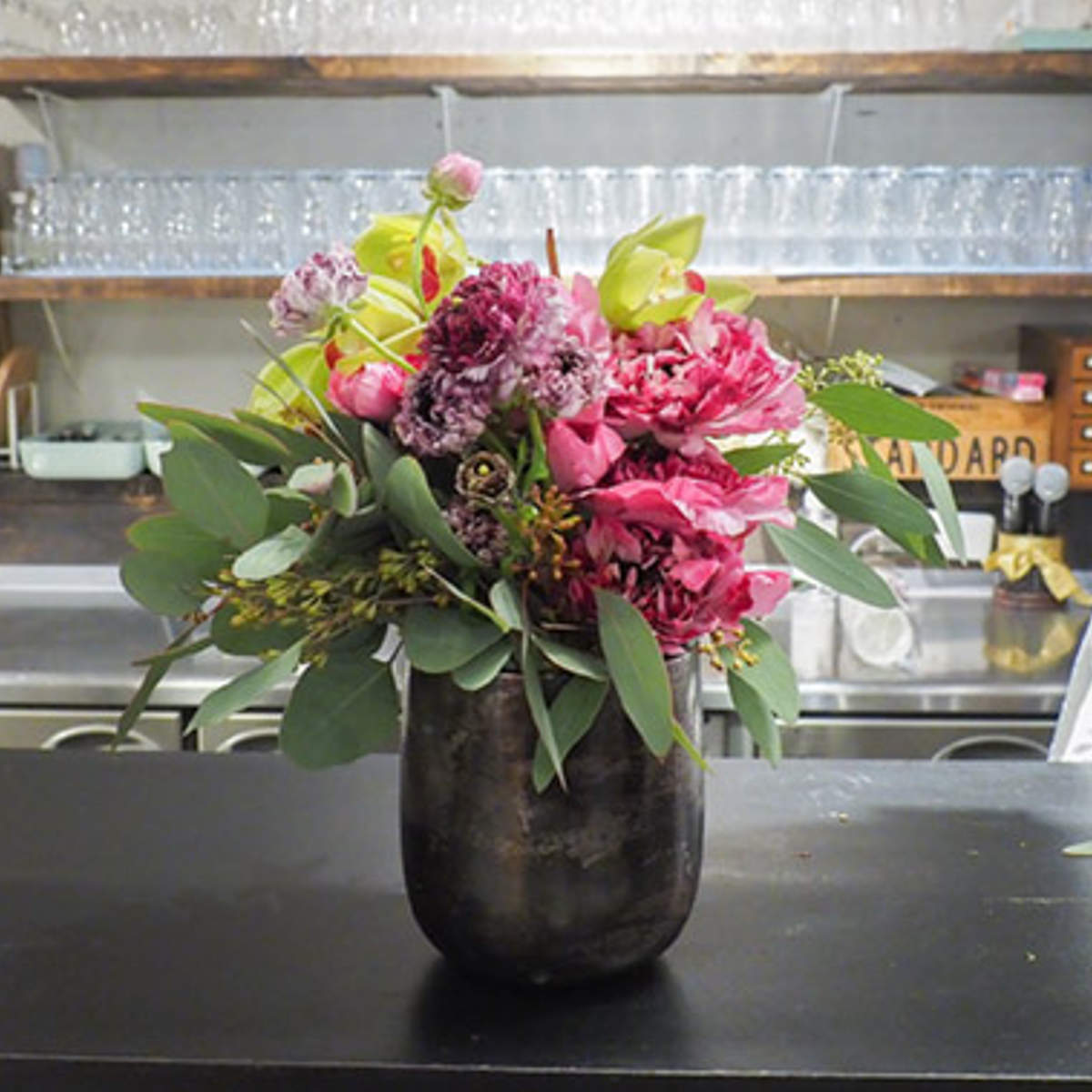 花瓶　アルミ　花鉢　足付　花材 植木鉢 AM3.5ベース アルミ 直径13×高さ13cm （ プラントポット 植物用