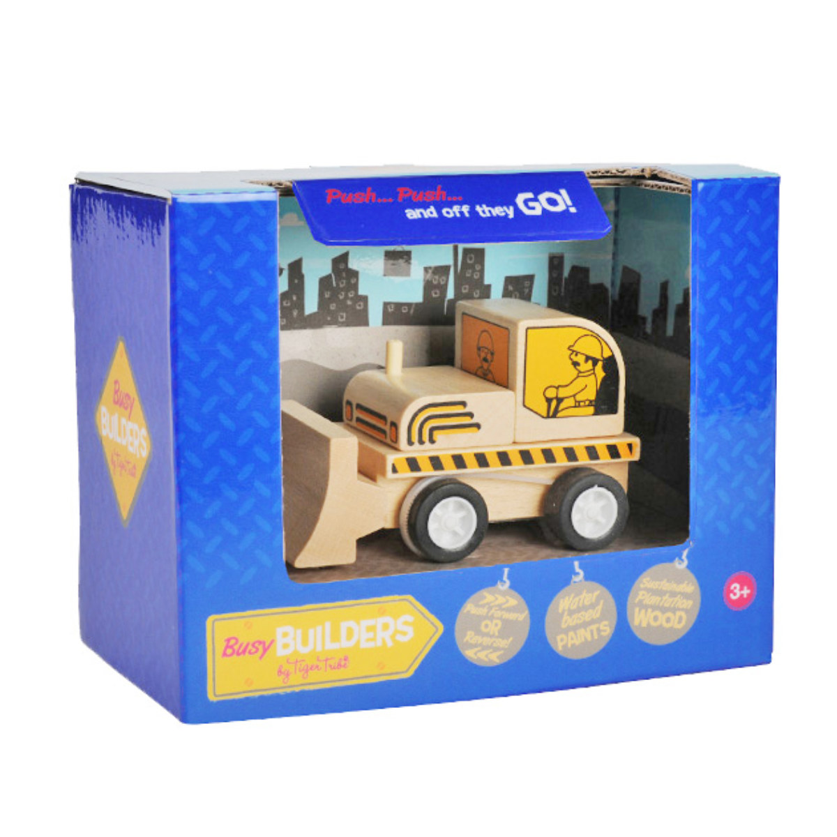 おもちゃ はたらくくるま工事現場 ブルドーザー 木製 （ 木製おもちゃ