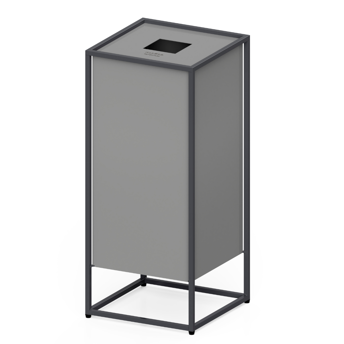 ミヅシマ工業 屋内用ゴミ箱 53L 10cm角穴 業務用ダストボックス 囲