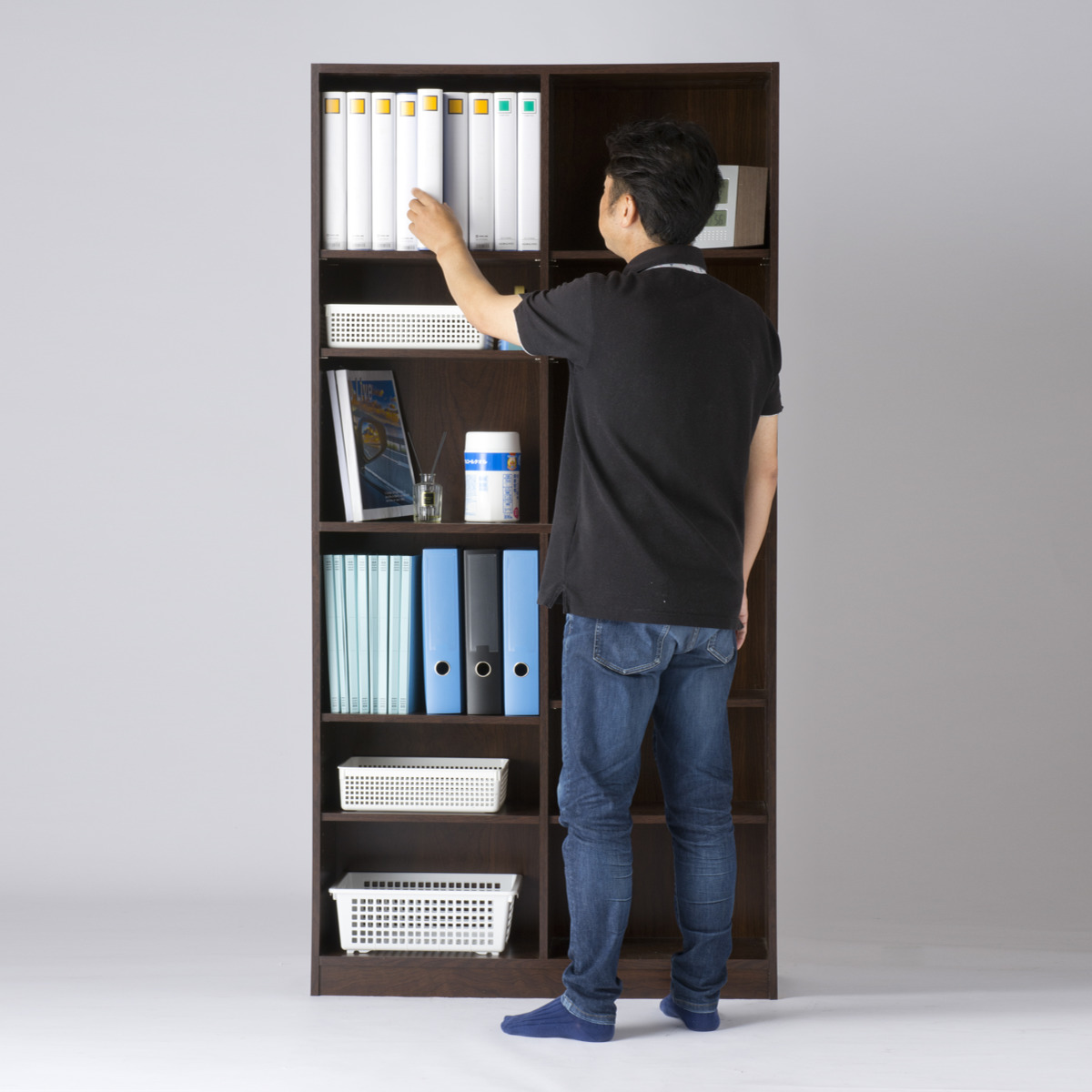 本棚 2列6段 大量収納ラック 幅90cm （ ラック 収納 シェルフ 収納棚