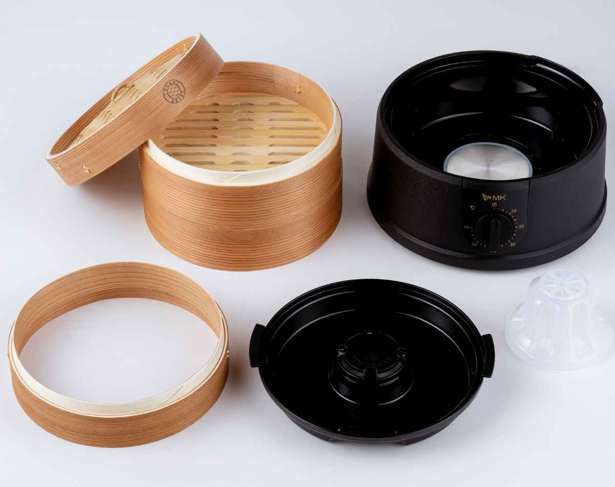 電気せいろ TEGARU=SEIRO 21cm （ 蒸し器 蒸籠 セイロ 蒸篭 蒸し せいろ 調理家電 蒸し板 蒸しカゴ 蒸しかご ） | エムケー精工 | 01