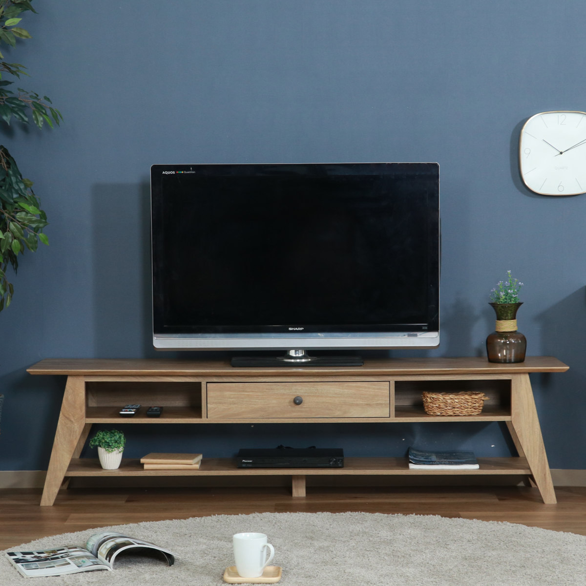 不二貿易（Fuji Boeki） テレビ台 ローボード シンプルデザイン 引出し