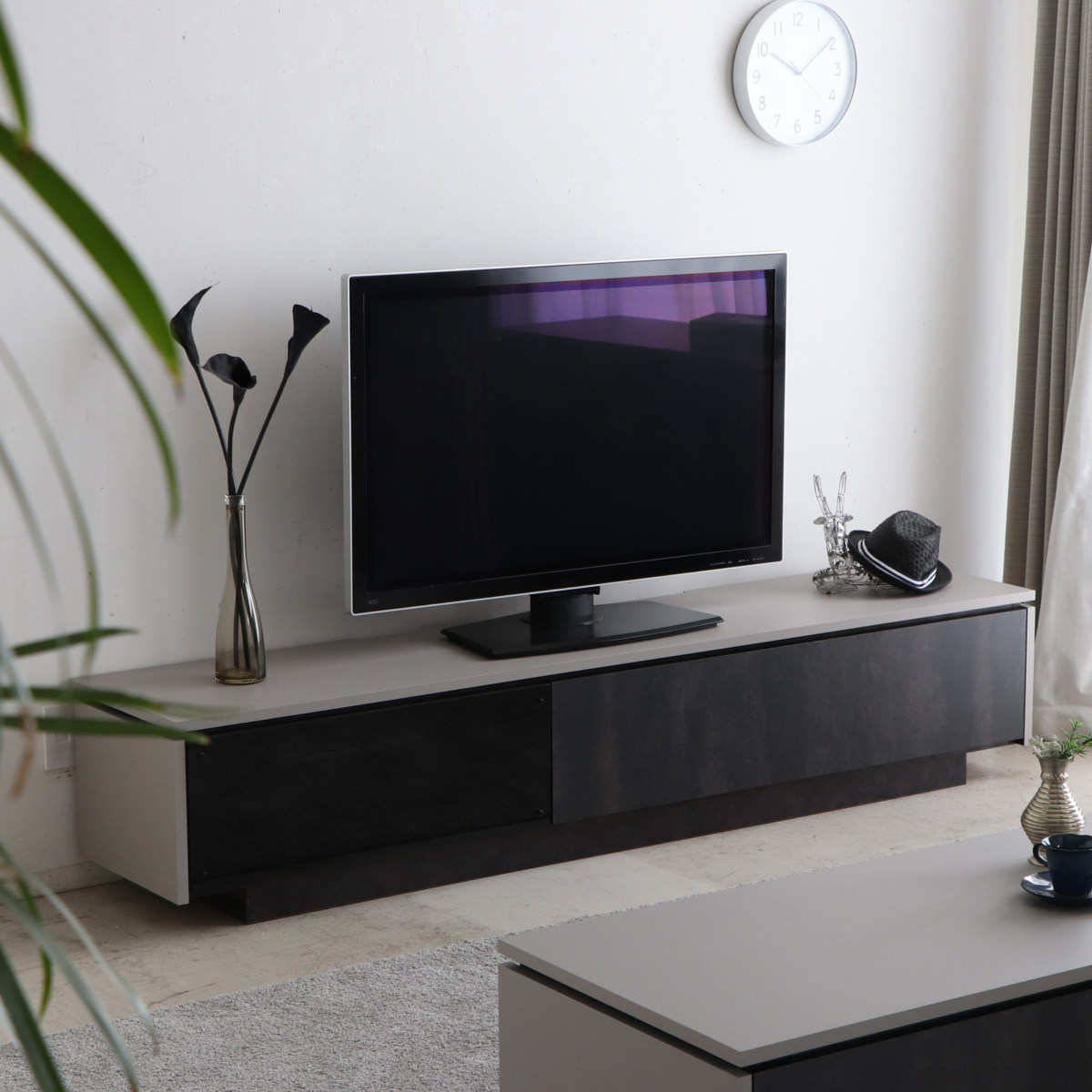 東馬（Tohma） テレビ台 ローボード 石目調 スタイリッシュモダン