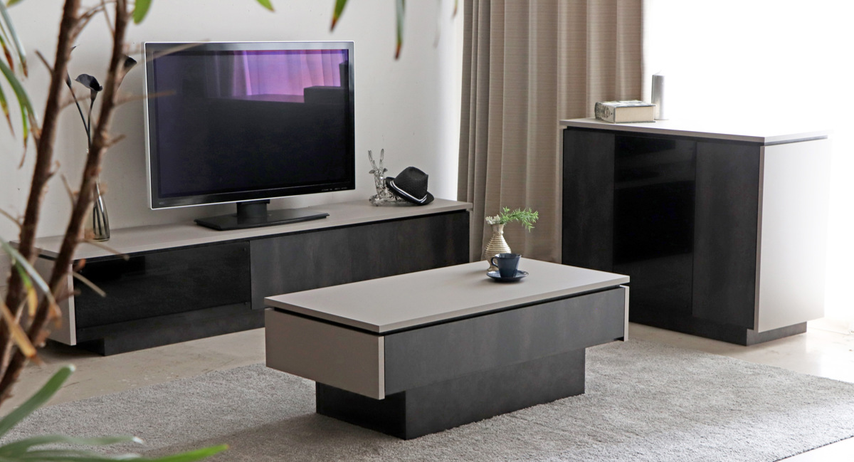 テレビボード ホテルライク グレー 東京インテリア 幅100cm【大理石柄テレビボード／全2カラー】テレビ台 大理石柄