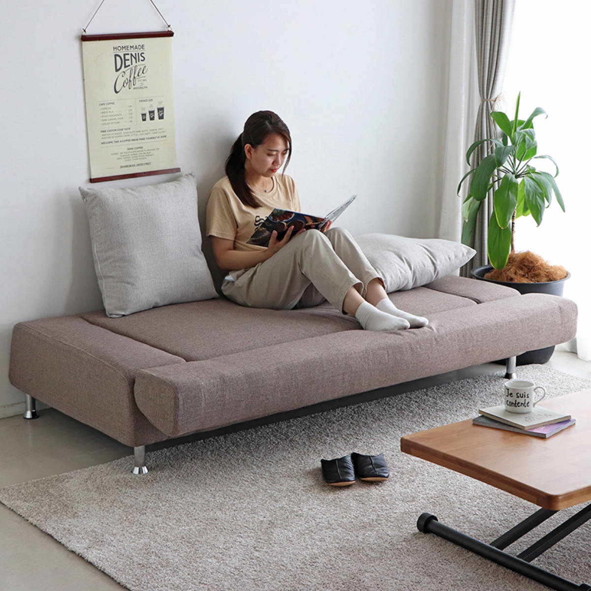 ソファーベッド 幅190cm セミダブル B-188C （ 2人掛け 3人掛け ソファ